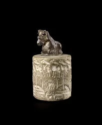 Cylinder Seal Surmounted by a Ram Handle, Uruk c.3000